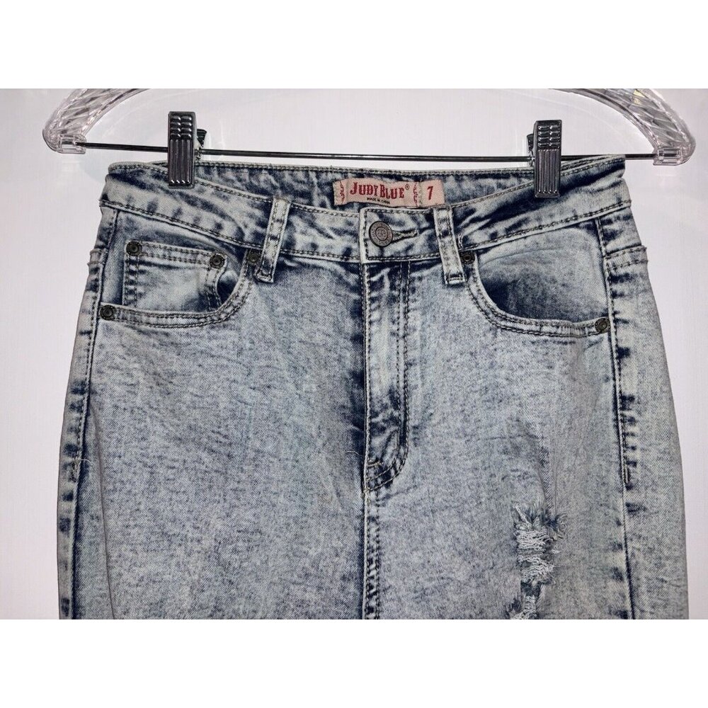 Judy Blue Size 7 Distressed Blue Jeans 26X30 Guaranteed Authentic Fast Shipping!